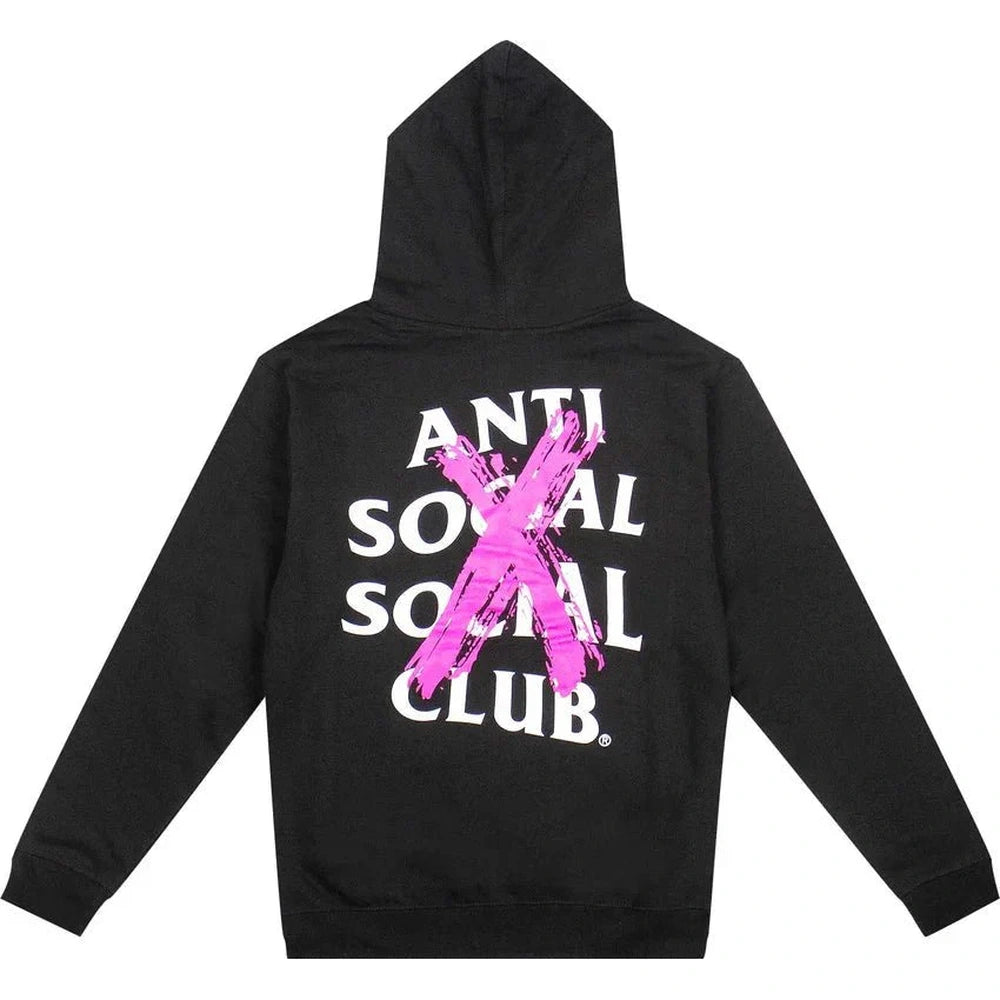 Black anti social club hoodie online