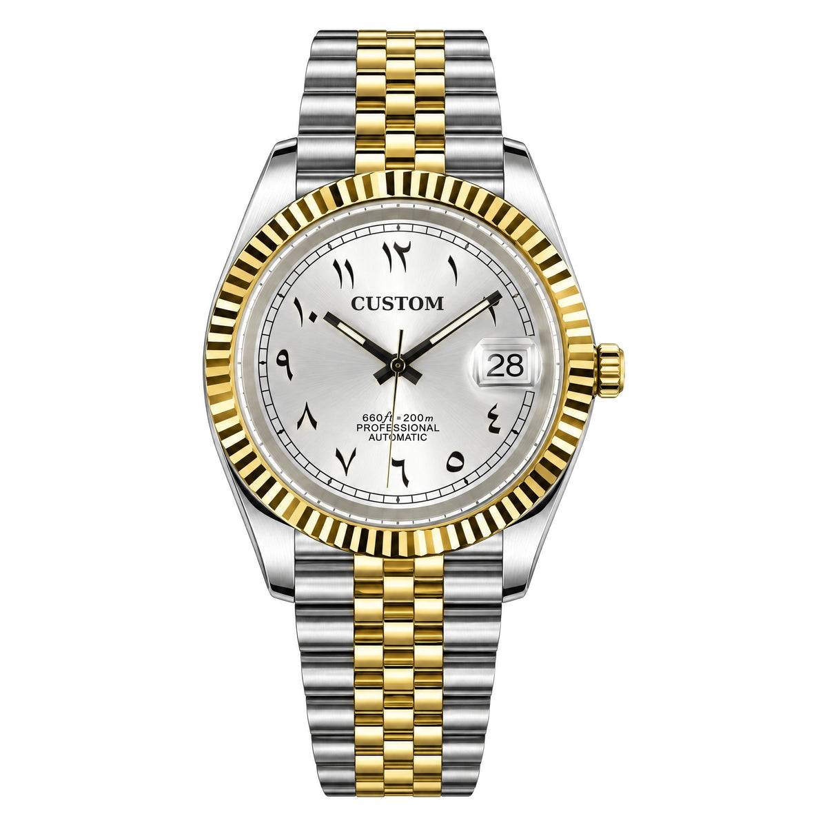 Build Your Own Datejust Two-Tone Arabic Silver