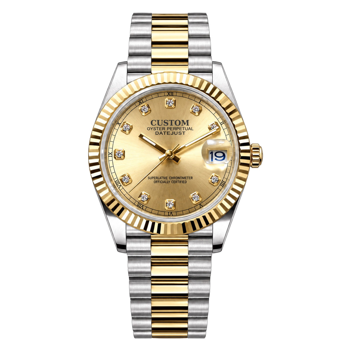 Build Your Own Datejust Two-Tone Gold Gem