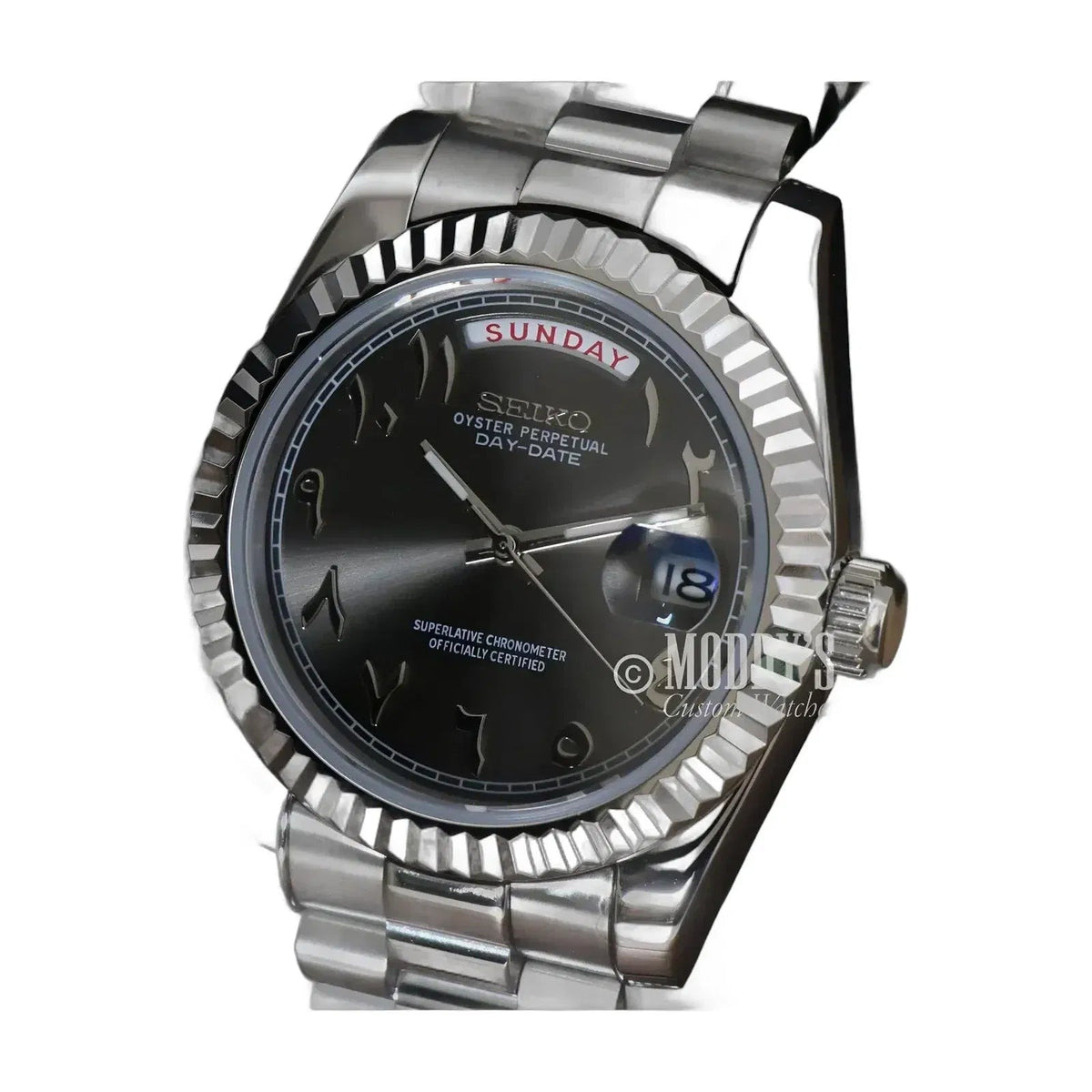 Build Your Own Day-Date Arabic Deep Grey