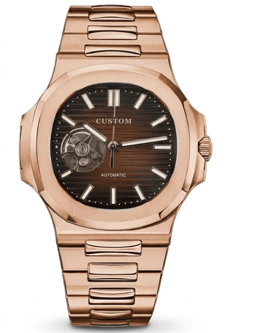 Build Your Own Nautilus (Open Heart) Chocolate Rose Gold