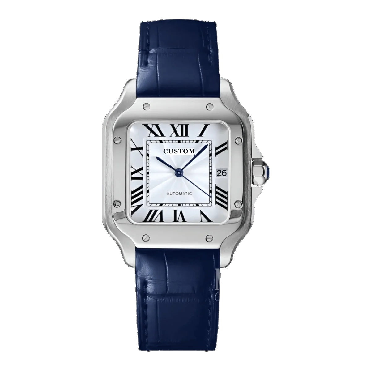 Build Your Own santos white blue leather(Original Seiko Movement)