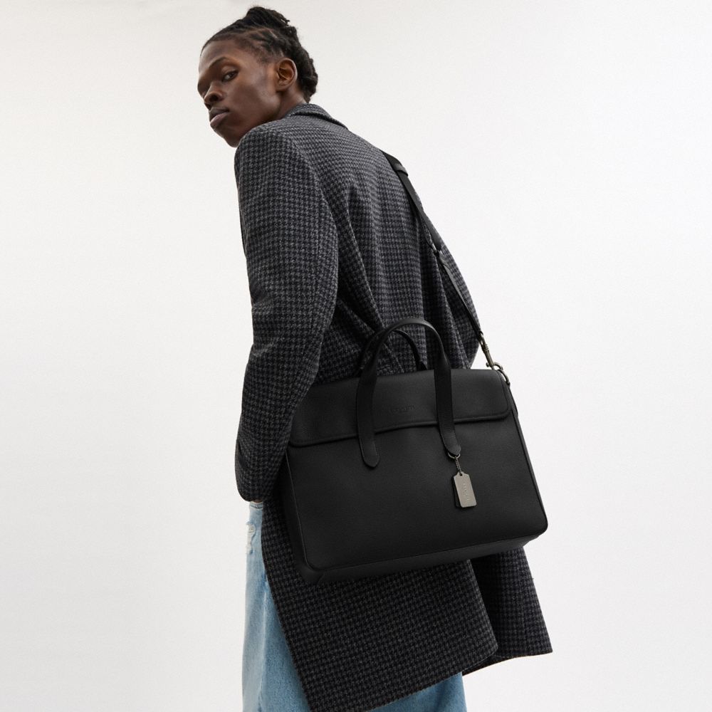 Coach Sullivan Portfolio Brief Gunmetal Black