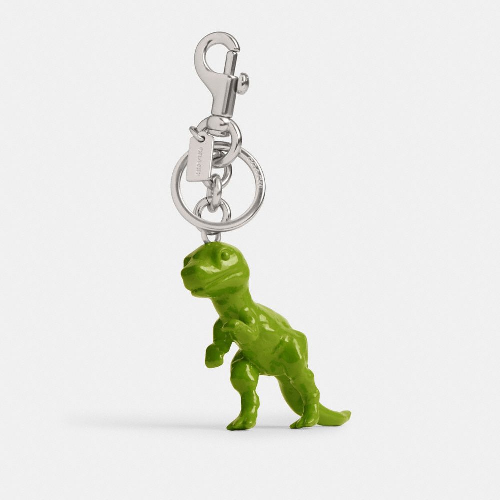 Coach T Rex Bag Charm Silver Green