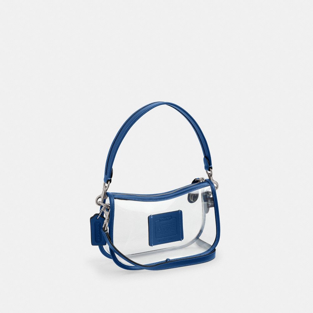 Coach Stadium Swinger Bag Silver True Blue