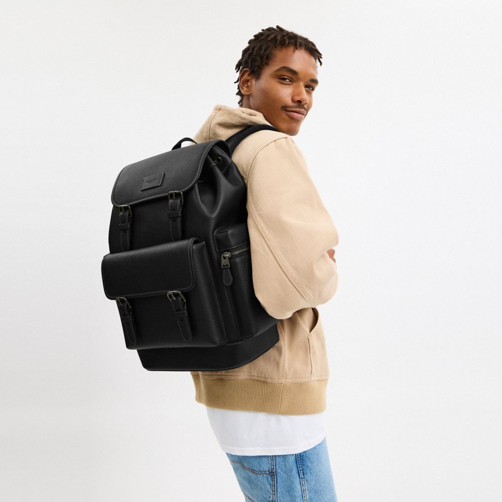 Coach Sprint Backpack Black Copper Finish Black Black