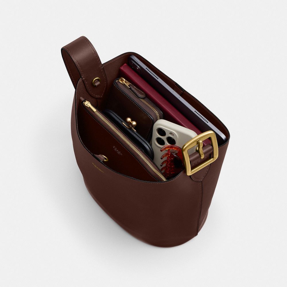 Coach Bleecker Bucket Bag Brass Maple