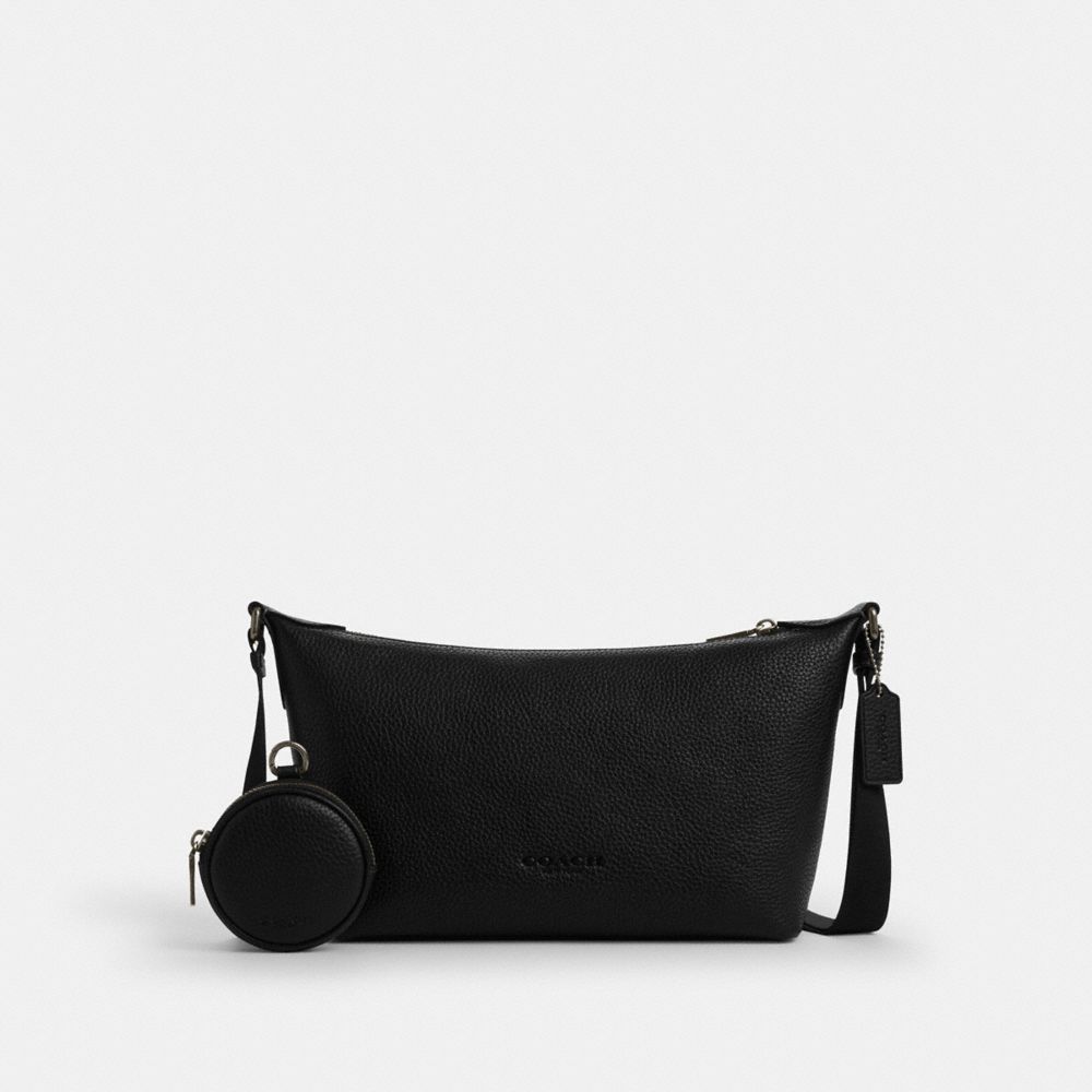 Coach Small Finn Crossbody Bag With Pouch Gunmetal Black