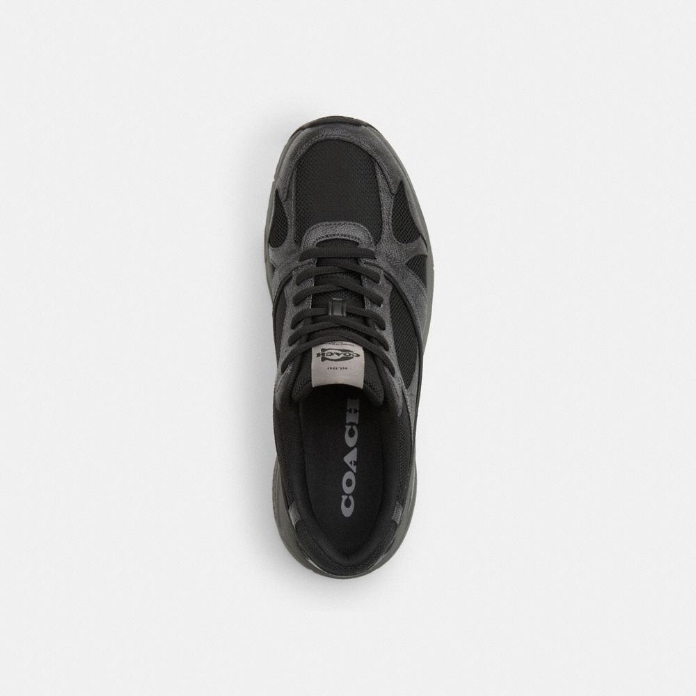 Men's Coach Sport Sneaker In Signature Canvas Charcoal Black