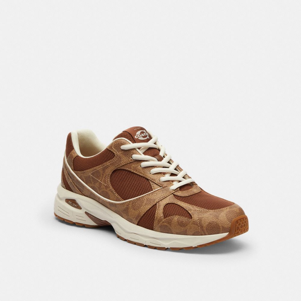 Men's Coach Sport Sneaker In Signature Canvas Sable Multi