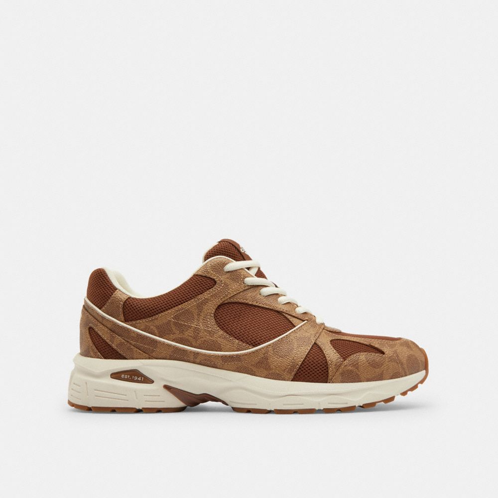 Men's Coach Sport Sneaker In Signature Canvas Sable Multi