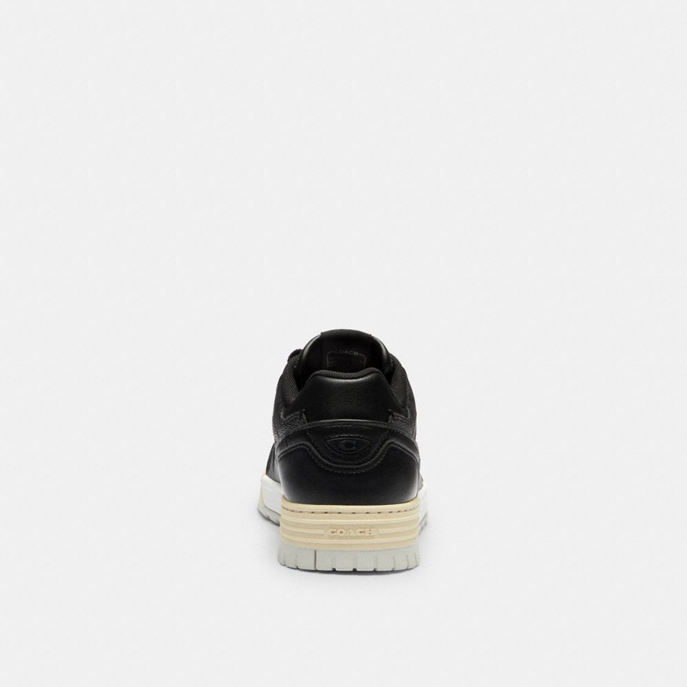 Women's Coach Soho Sneaker With Signature Canvas Charcoal Black