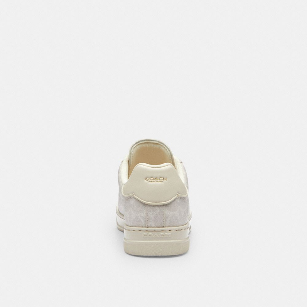 Women's Coach High Line Sneaker In Signature Canvas Off White