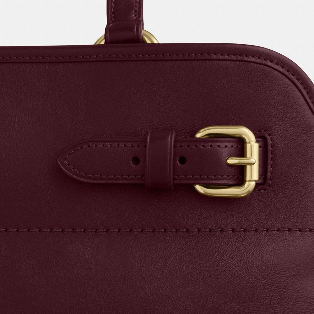 Coach Easton Tote Bag Gold Dark Wine