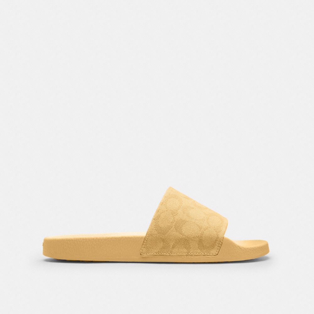 Women's Coach Udele Sport Slide In Signature Jacquard Canvas Vanilla