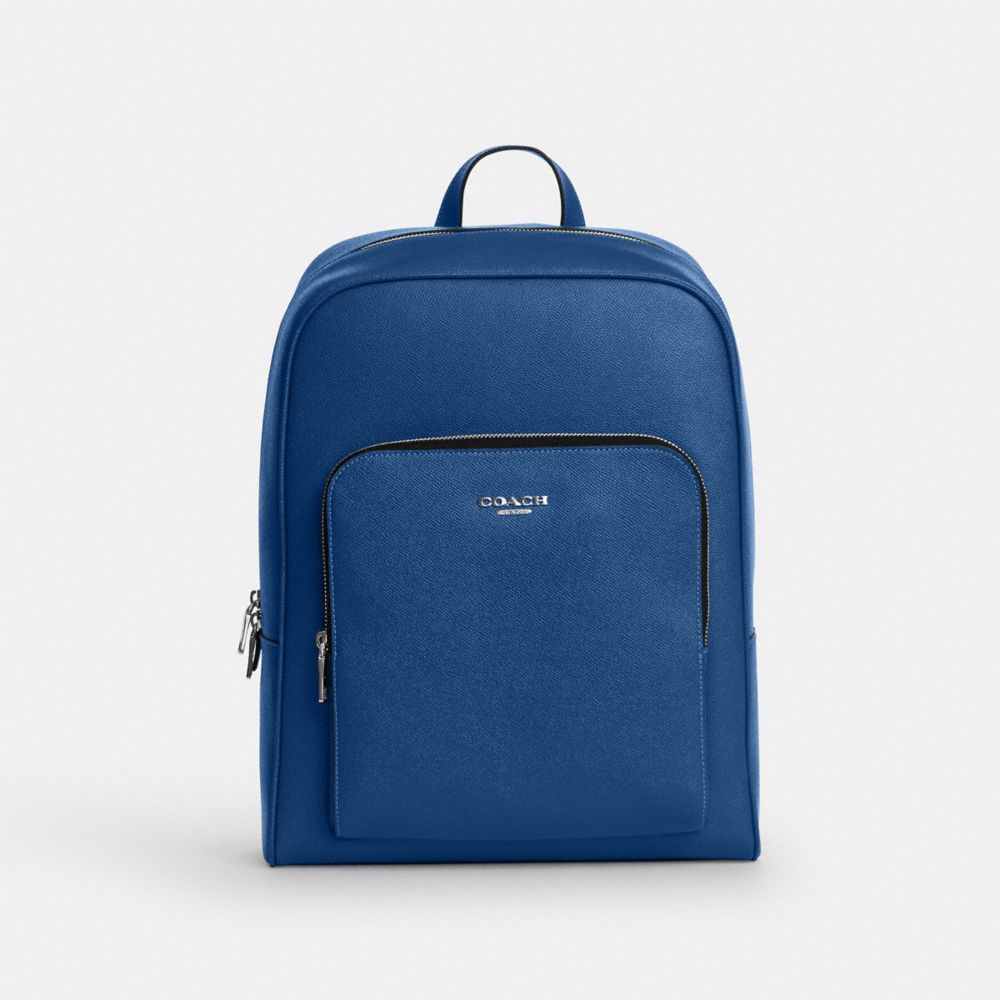 Coach Aiden Backpack Silver True Blue