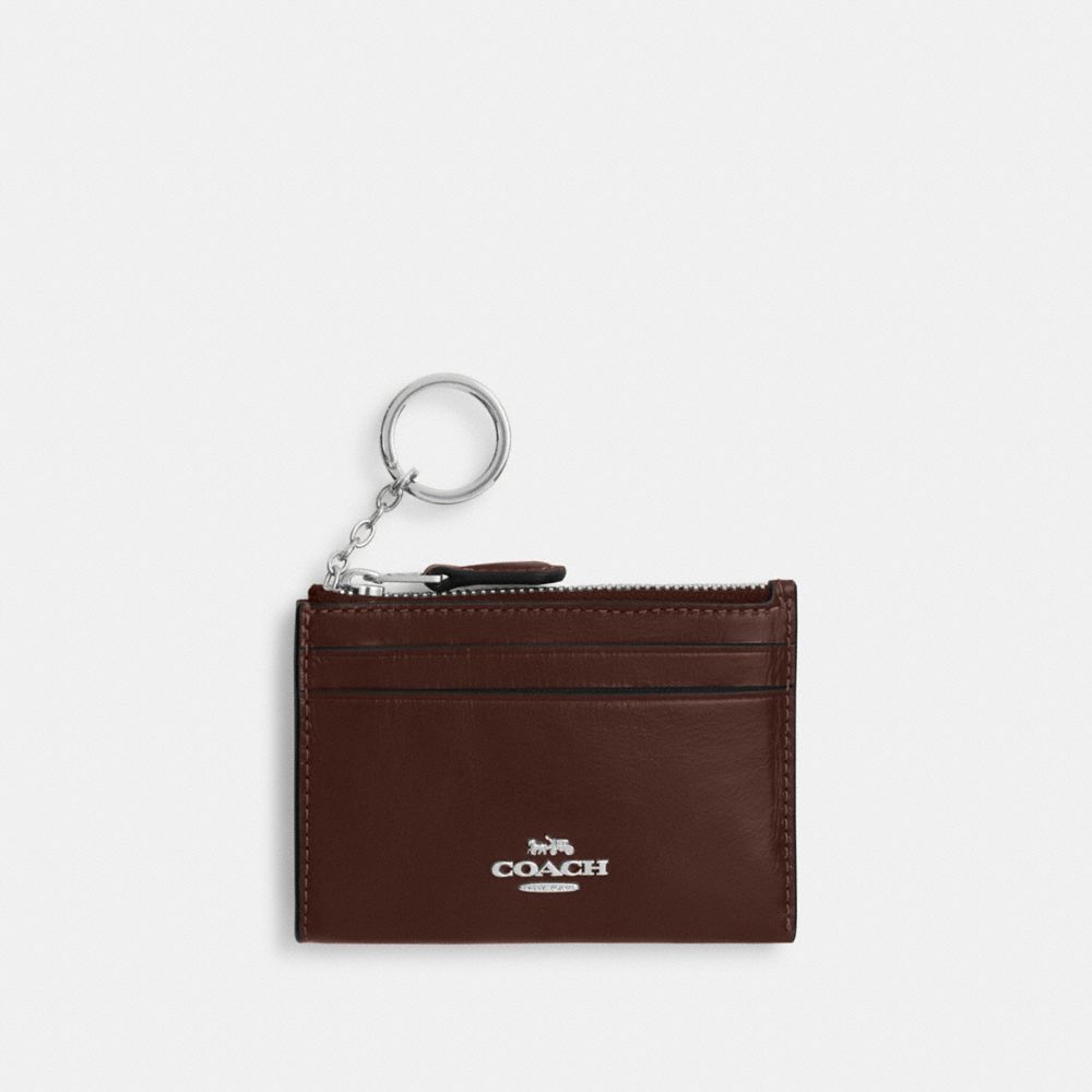 Coach Mini Skinny Id Case Silver Maple