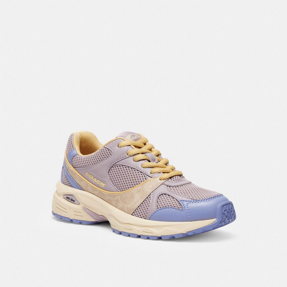 Women's Coach Sport Sneaker With Signature Canvas Wisteria Blue Lavender