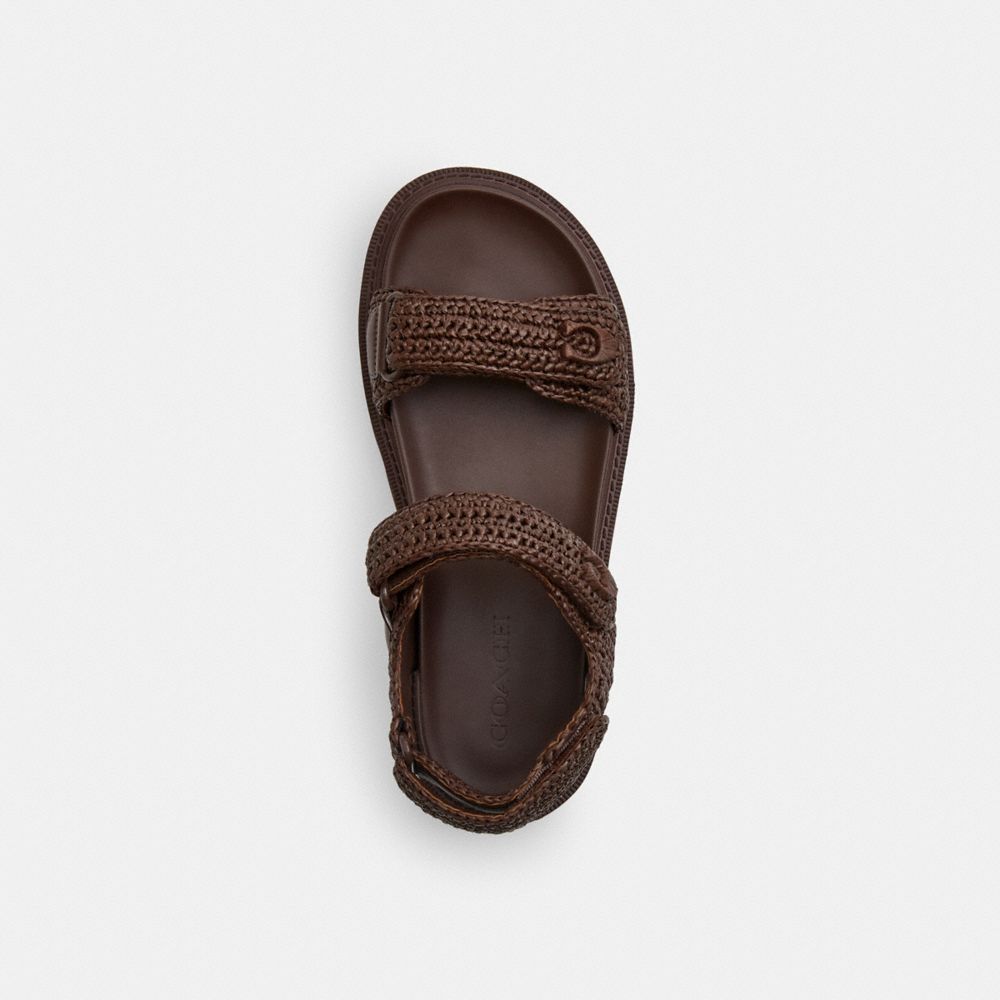 Women's Coach Brynn Raffia Sandal Maple
