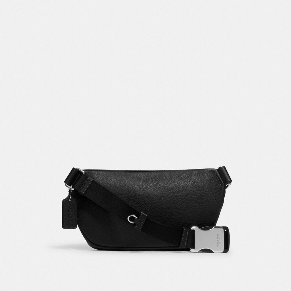 Coach Elias Belt Bag Silver Black