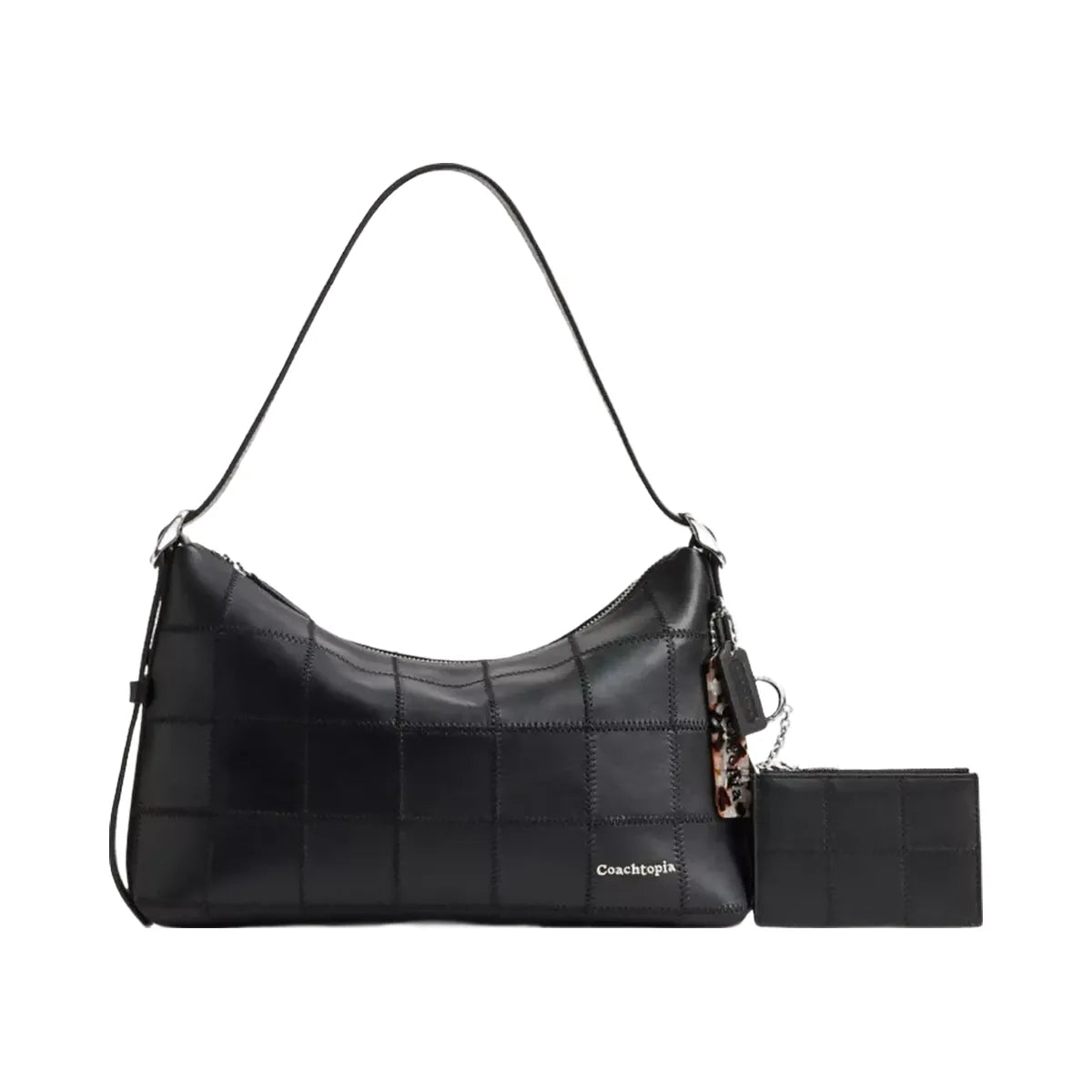 Coach Alter/Ego Zip Card Case With Key Ring in Black