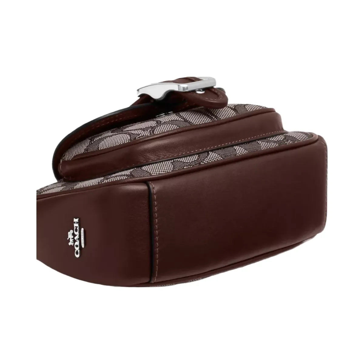 Coach Ashton Mini Shoulder Bag In Signature Jacquard in Silver Oak Maple