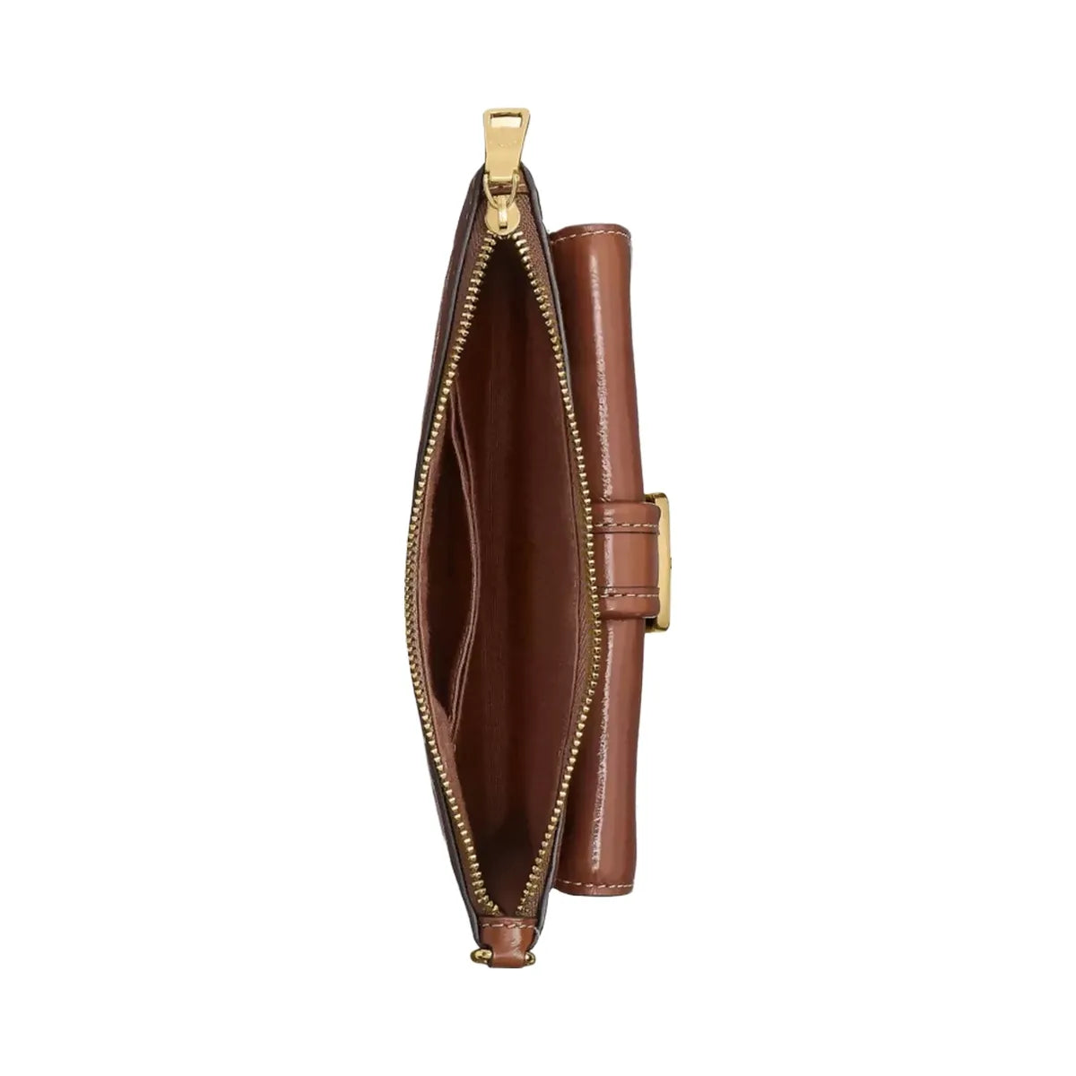 Coach Ashton Wristlet With Striped Patchwork in Gold Redwood Multi