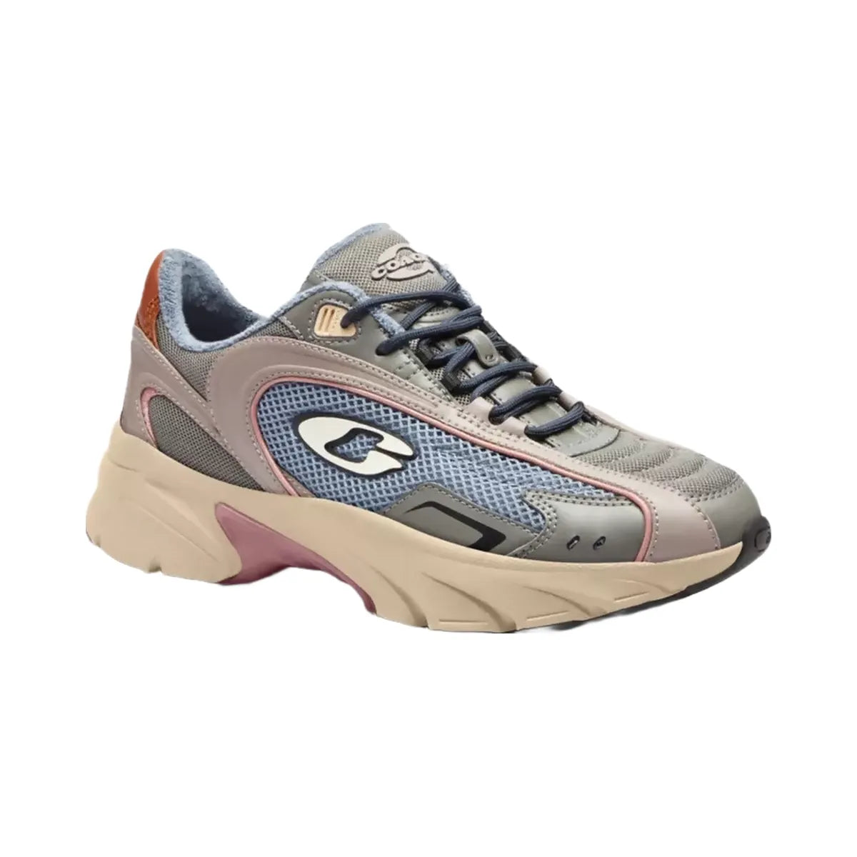 Coach Bolt Runner Sneaker in Light Denim Multi