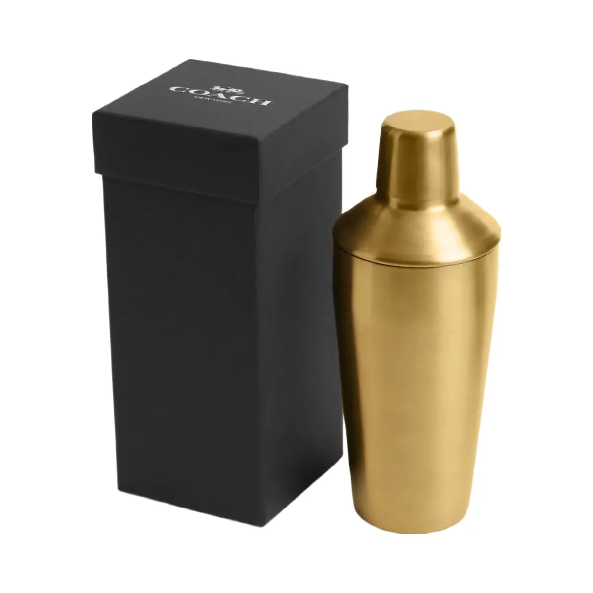 Coach Cocktail Shaker in Brass Black