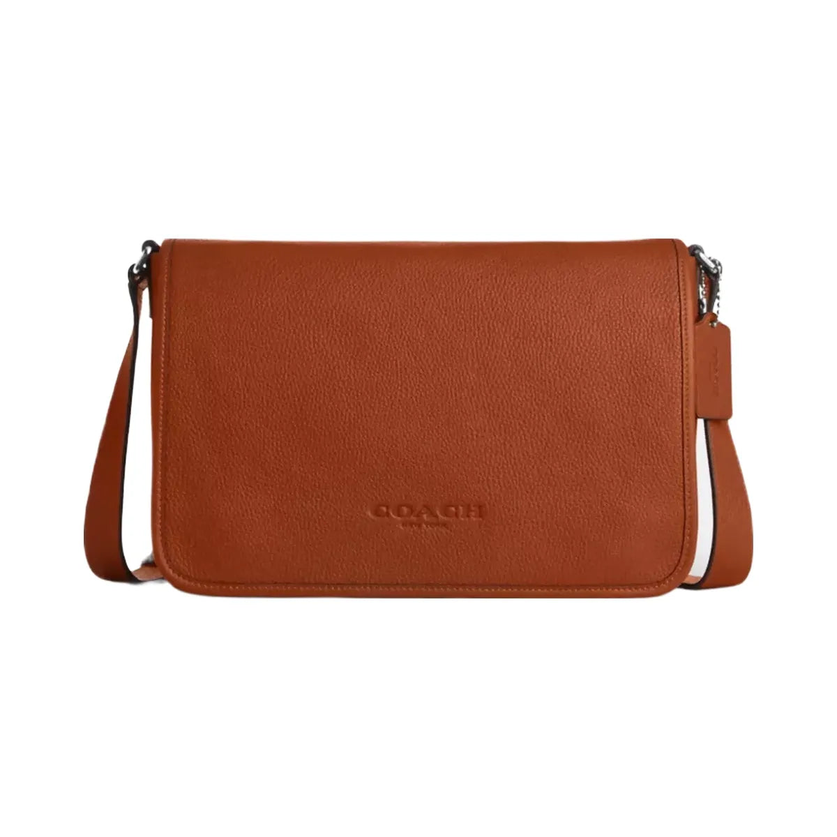 Coach Colby Messenger Bag 32 in Silver Amber Brown