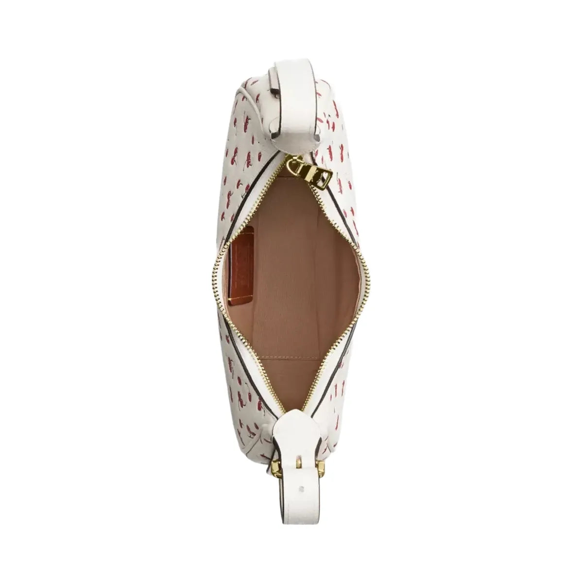 Coach Emily Shoulder Bag With Cherry Print in Gold Chalk Multi