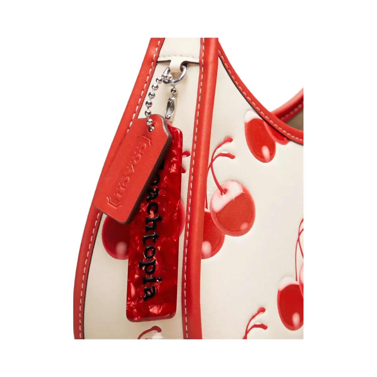 Coach Ergo Bag In Coachtopia Leather With Cherry Print in Cloud Multi