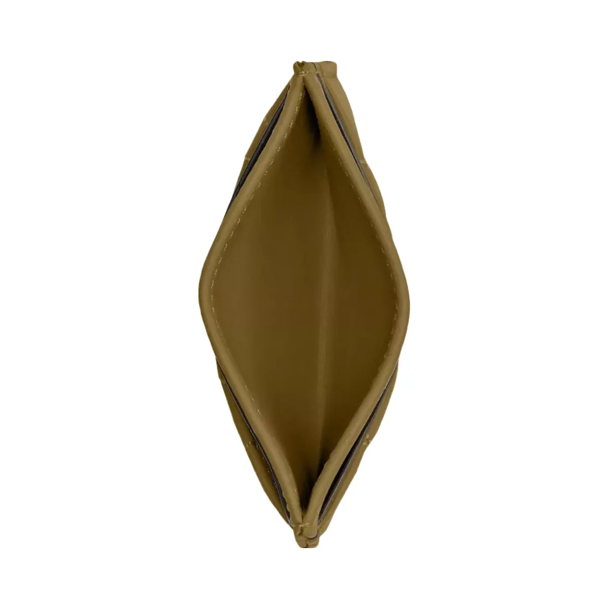 Coach Essential Card Case With Pillow Quilting in Brass Muted Olive