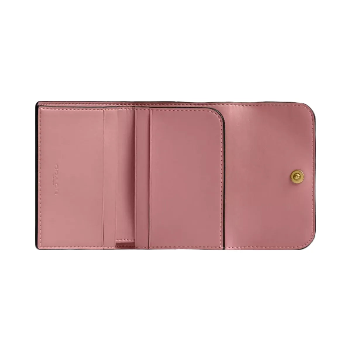 Coach Essential Card Holder Wallet in Brass Peony