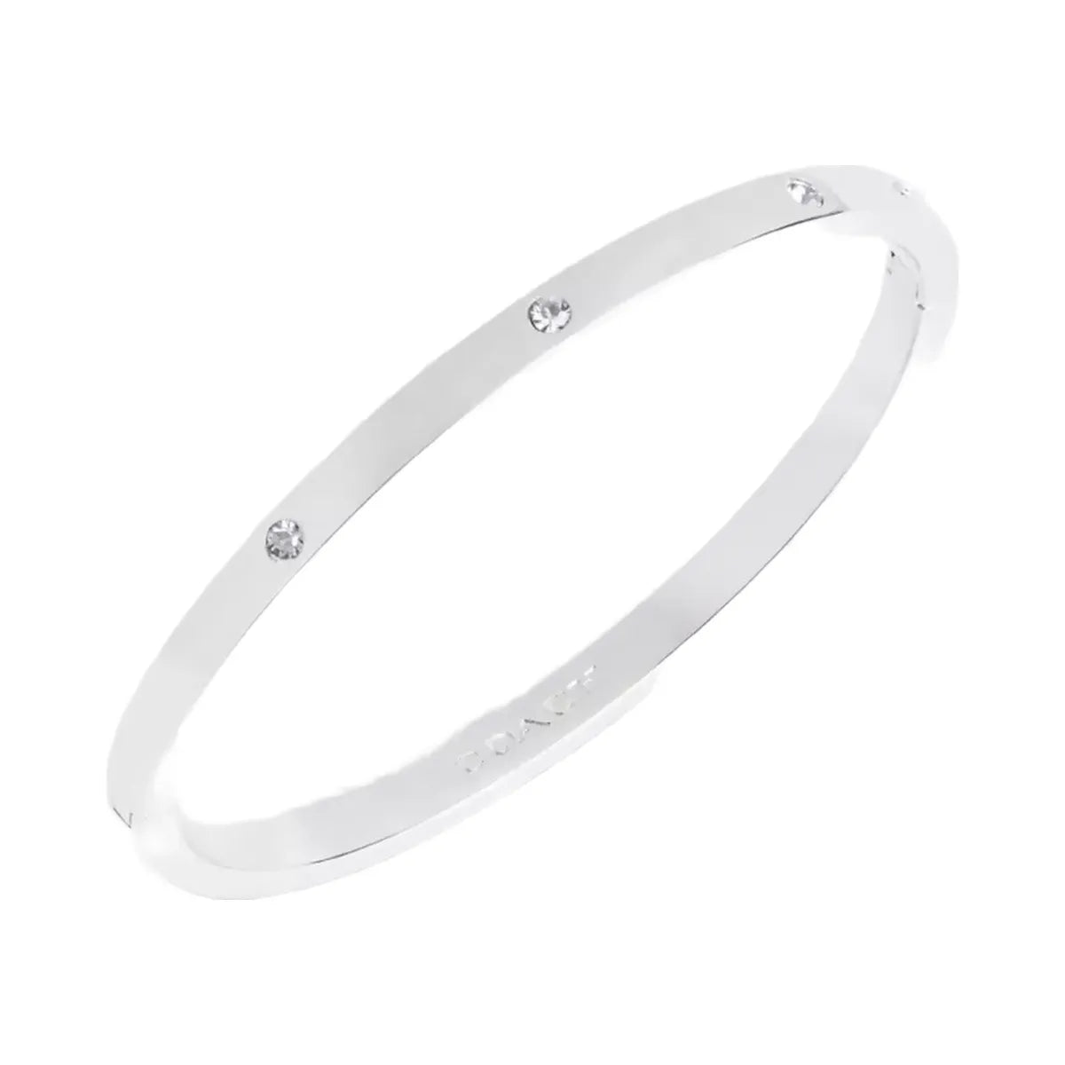Coach Essential Hinged Bangle in Silver