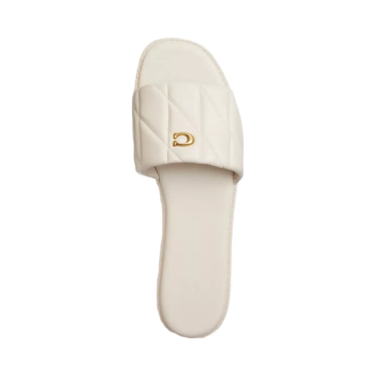 Coach Holly Sandal With Quilting in Chalk