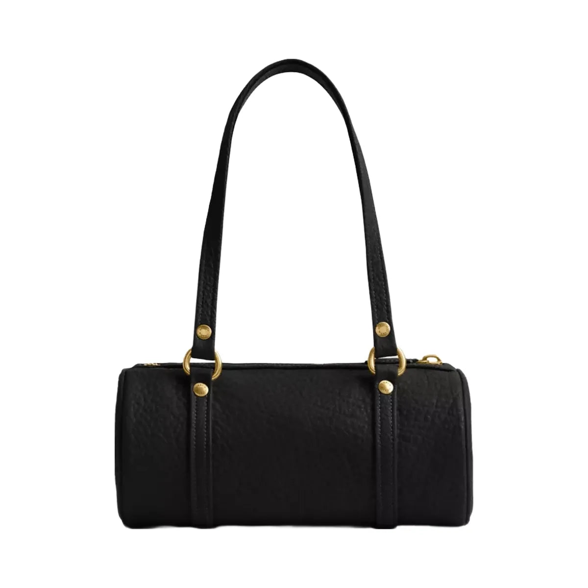 Coach Kisslock Barrel Bag 28 in Brass Black