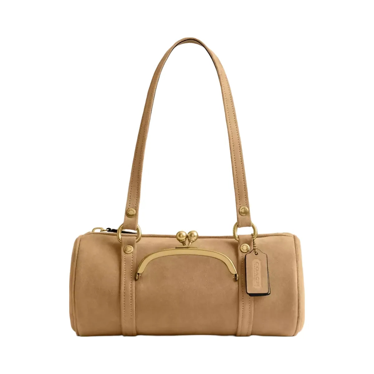 Coach Kisslock Barrel Bag 28 in Brass Soul