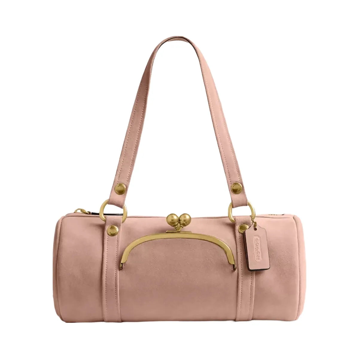 Coach Kisslock Barrel Bag in Brass Nuage
