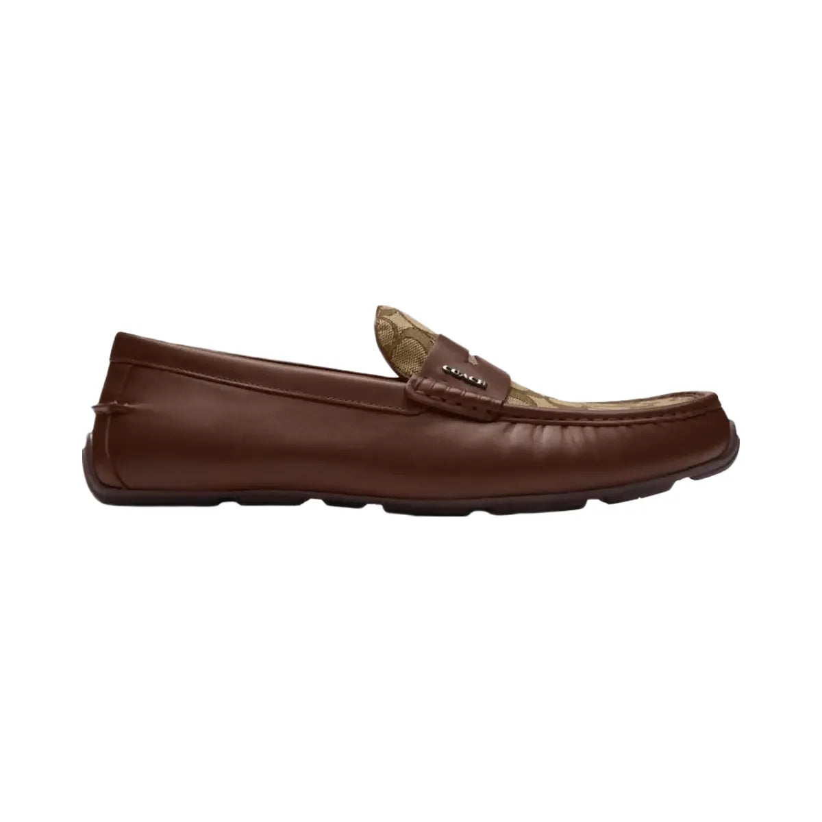 Coach Men's Liam Driver In Signature Jacquard Dark Saddle