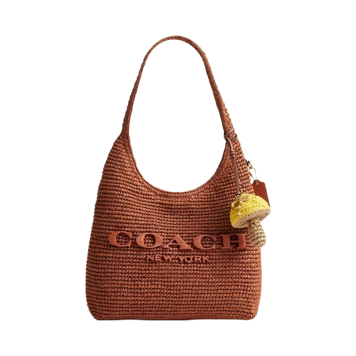 Coach Mushroom Bag Charm in Brass Multi