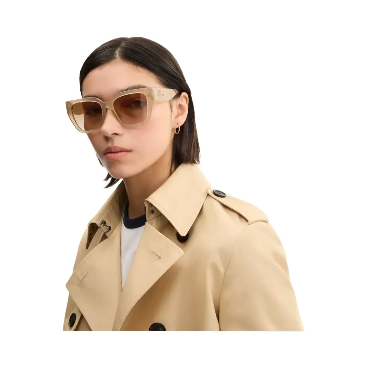 Coach Oversized Cat Eye Sunglasses in Milky Beige