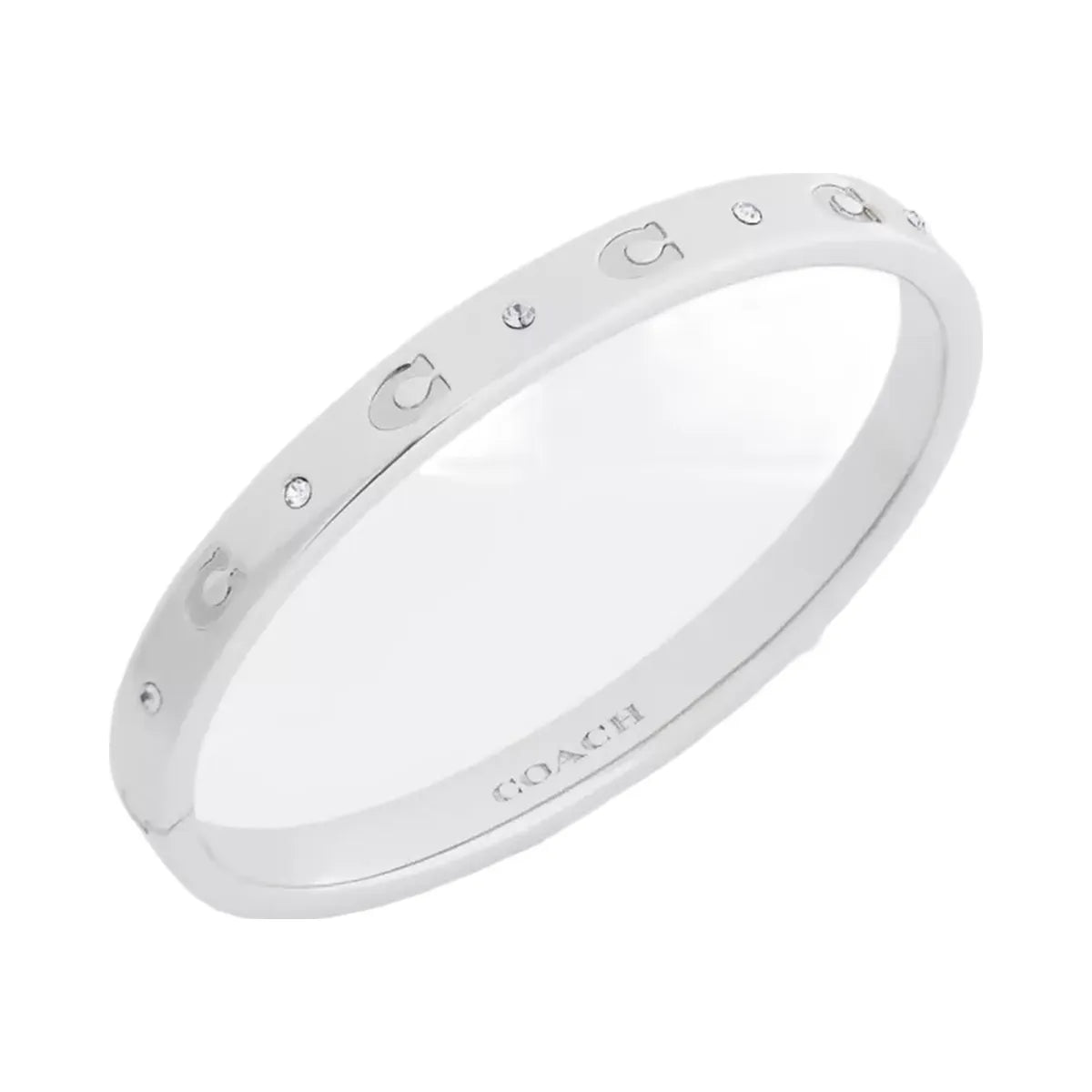 Coach Repeated C Hinged Bangle in Silver