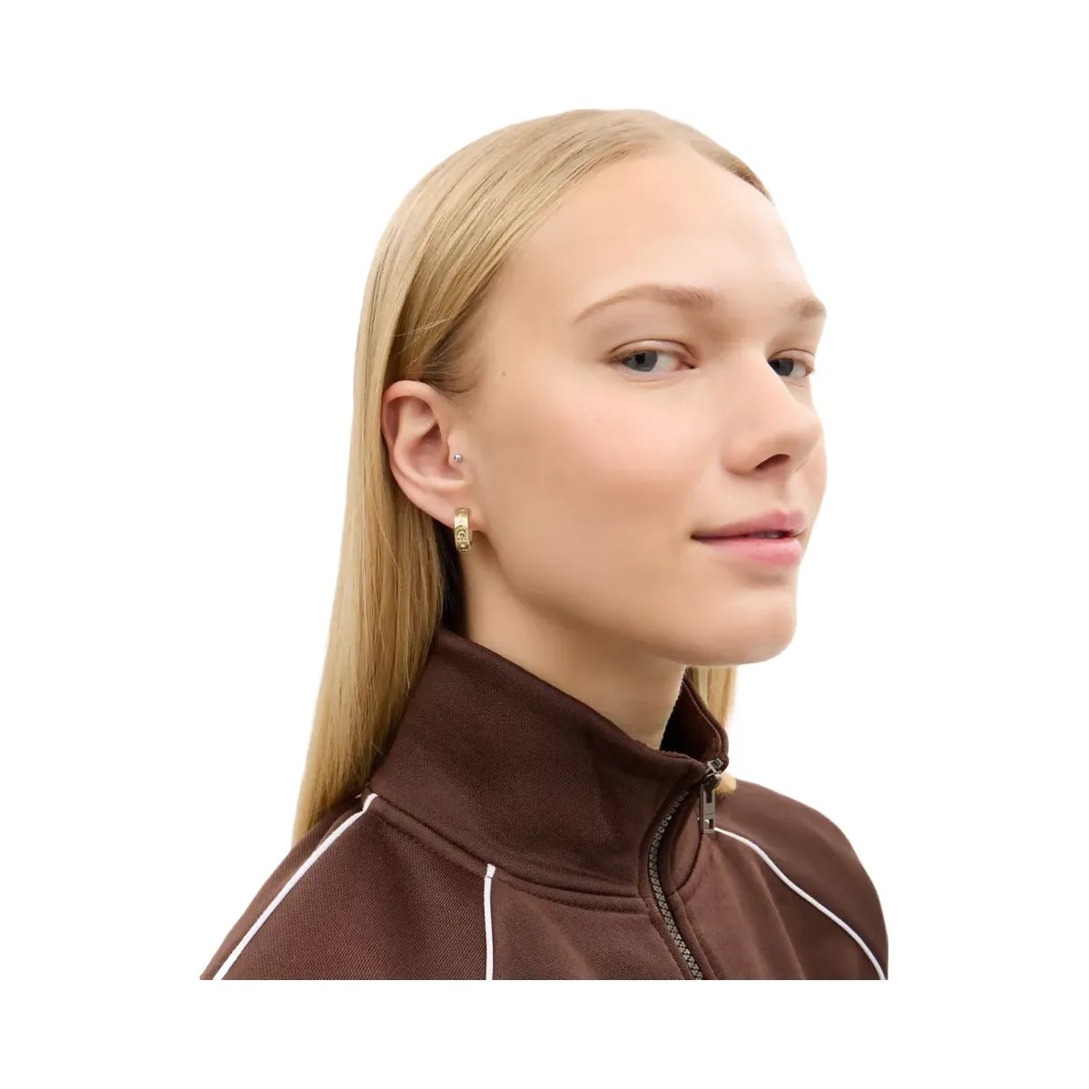 Coach Repeated C Huggie Earrings in Gold