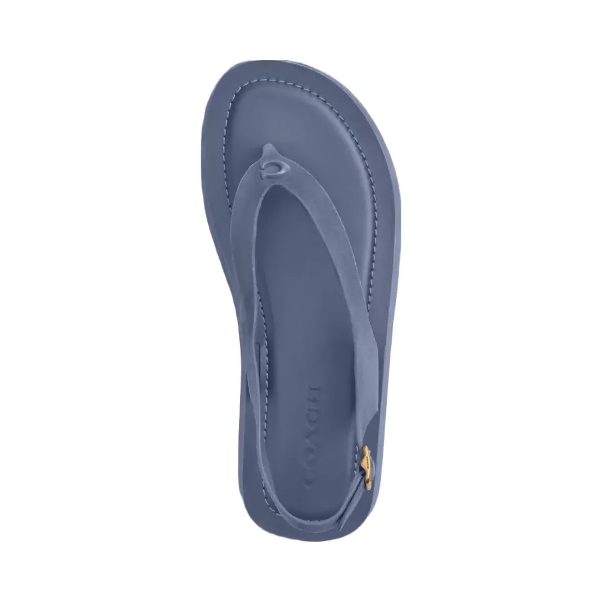 Coach Sculpted C Platform Thong Sandal in Light Denim