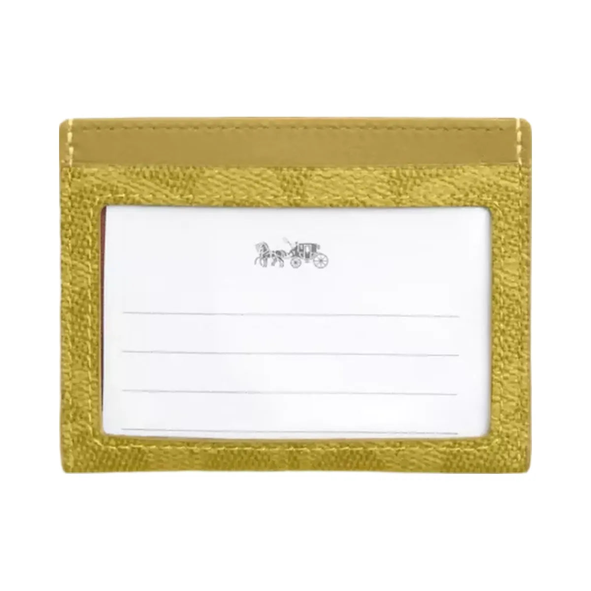 Coach Slim Id Card Case In Signature Canvas in Light Citron
