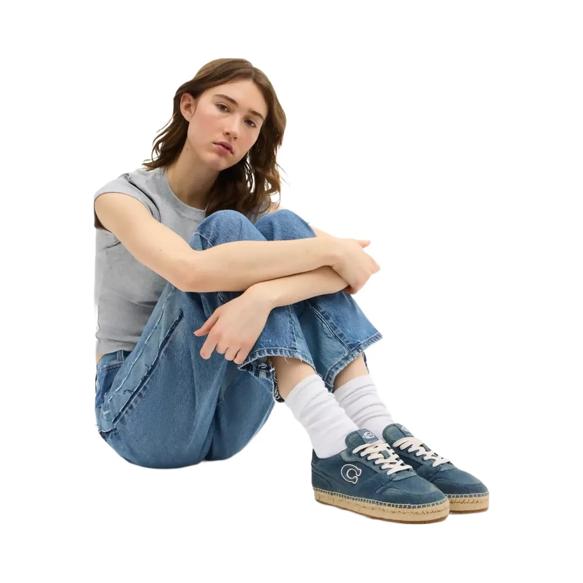 Coach Soho Espadrille Sneaker In Loved Denim in Denim
