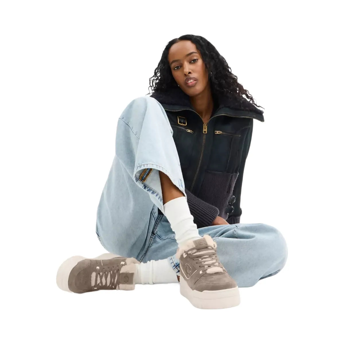 Coach Soho Platform Sneaker in Chalk Grey Birch