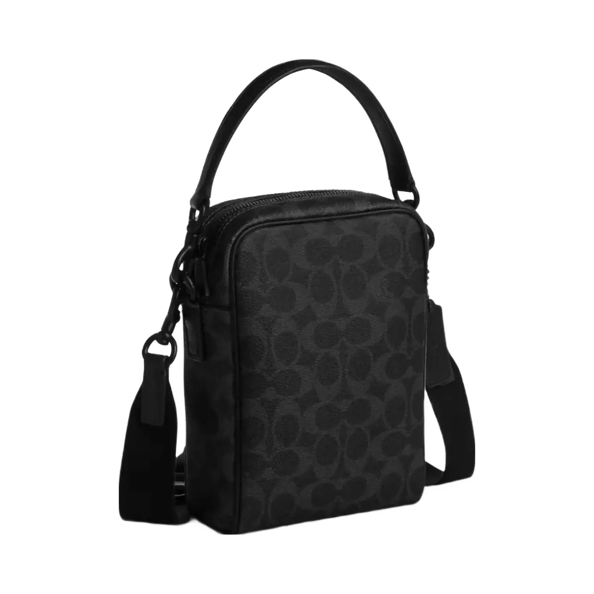 Coach Tristan Crossbody Bag 14 In Signature Canvas in Matte Black Signature
