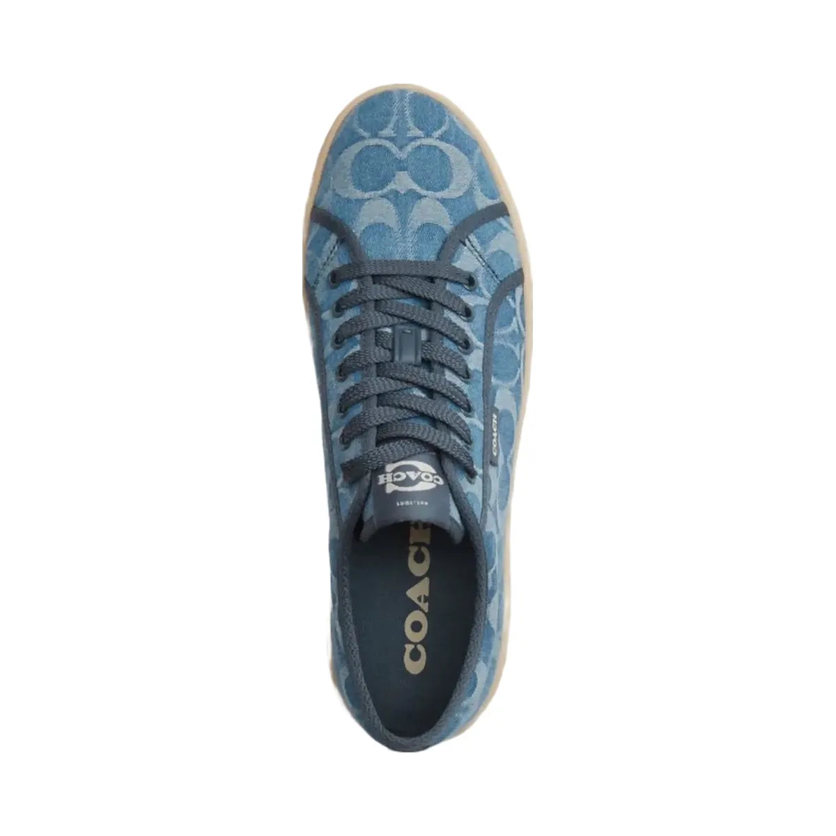 Coach Women's Canvas Sneaker In Signature Denim Light Denim Ivory